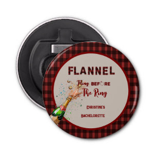 Abrebotellas Flannel Fling antes de la bachillerato de caca roj