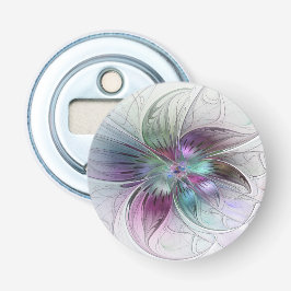 Abrebotellas Flor Abstracta Colorida Arte Fractal Floral Modern