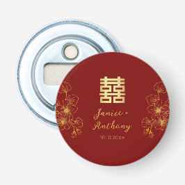 Abrebotellas Flor de cerezo boda chino doble xi