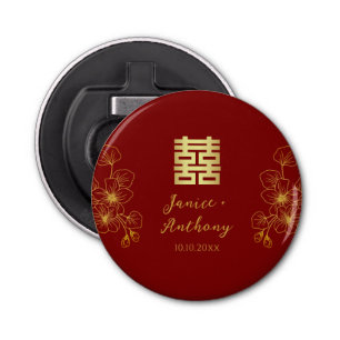 Abrebotellas Flor de cerezo boda chino doble xi