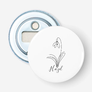 Abrebotellas Flor de natalidad personalizada en enero