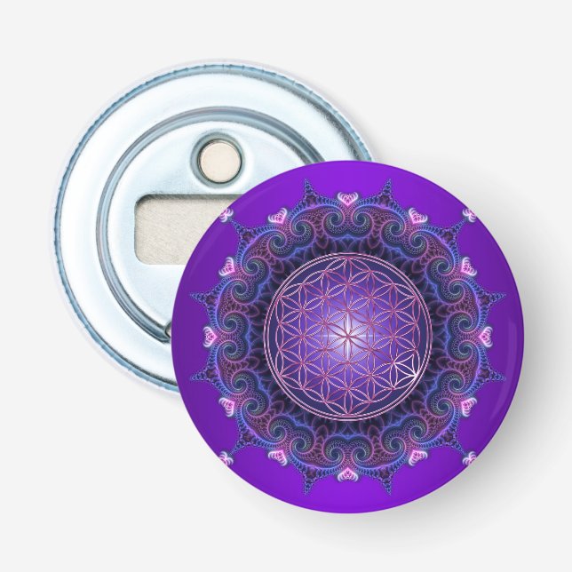 Abrebotellas Flor de vida / Blume des Lebens - Mandala I (Anverso)