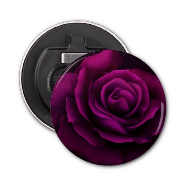 Abrebotellas Flor rosa gótica morada-roja (Anverso)