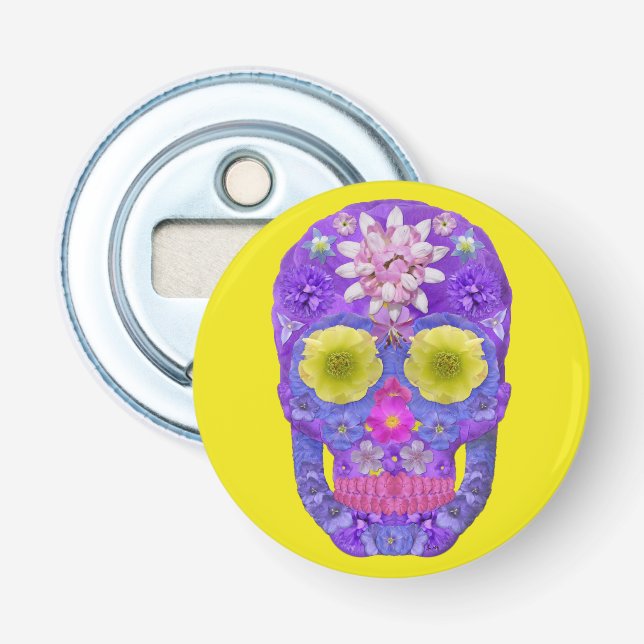 Abrebotellas Flor Skull 5 (Anverso)
