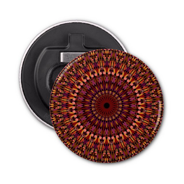 Abrebotellas Floral Brown Mandala Design-48566 (Anverso)