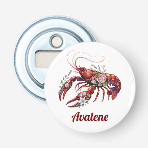 Abrebotellas Floral Lobster Crawfish Art