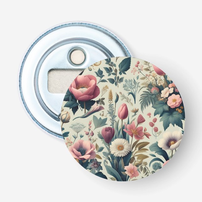 Abrebotellas Floral | Regalo de Barware Elegante (Anverso)