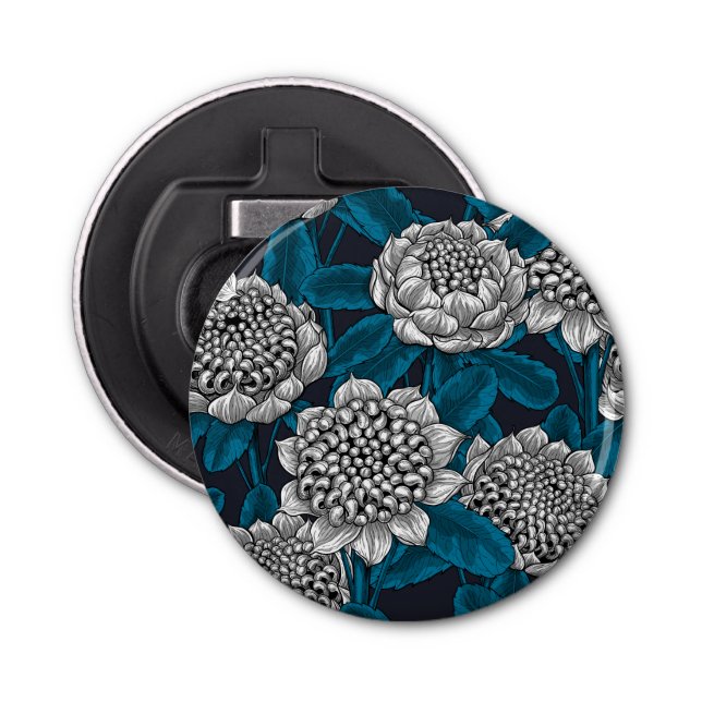 Abrebotellas Flores blancas de waratah (Anverso)