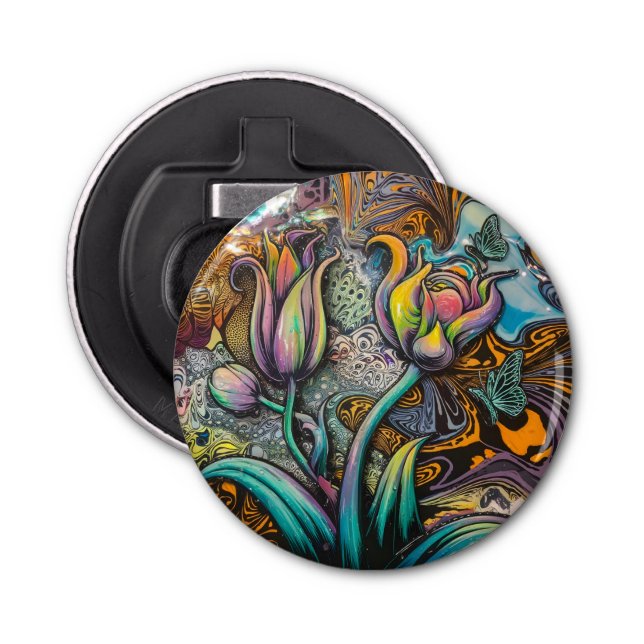 Abrebotellas Flores de Mandala (Anverso)