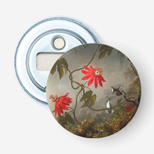 Abrebotellas Flores de pasión con cabeza de Hummingbirds