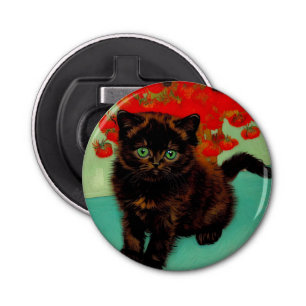 Abrebotellas Flores rojas de gato negro Van Gogh