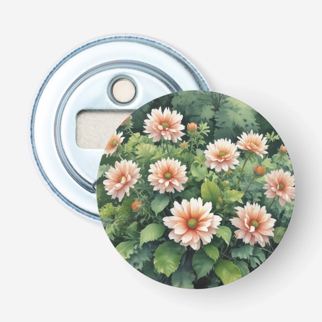 Abrebotellas Flores Verdor Elegante Acuarela (Anverso)