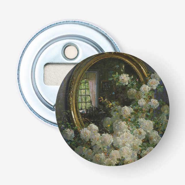 Abrebotellas Flores y espejo de vintage Abbott Fuller (Anverso)