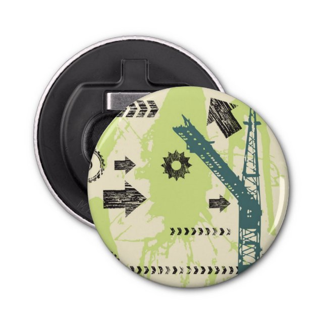 Abrebotellas Fondo de alta tecnología abstracto (Anverso)