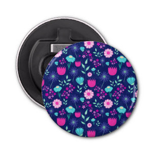 Abrebotellas Fondo de patrón floral corto