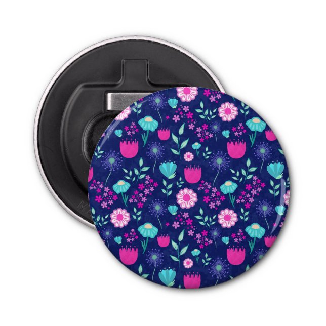 Abrebotellas Fondo de patrón floral corto (Anverso)