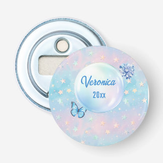 Abrebotellas Fondo estelar del degradado azul-rosado