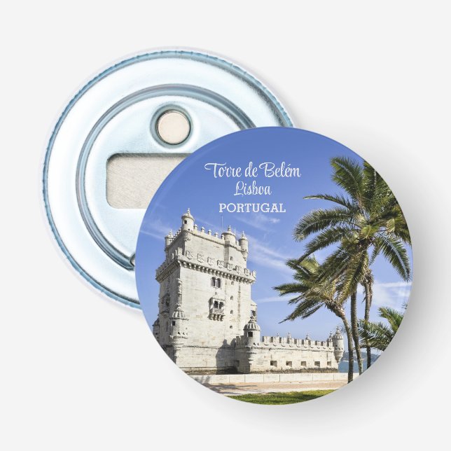 Abrebotellas Foto de la Torre Belém, Lisboa, Portugal (Anverso)