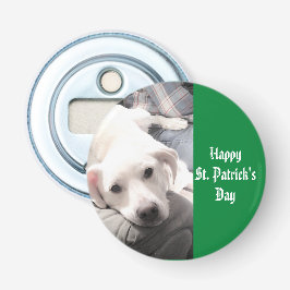 Abrebotellas Foto del Día de San Patricio de Cute Puppy Dog Gre