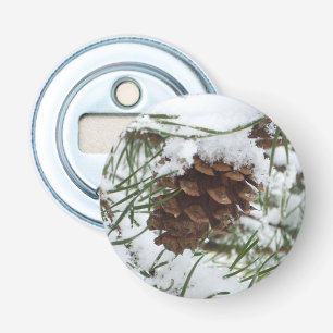 Abrebotellas Fotografía de la naturaleza de la nieve de Pine Co