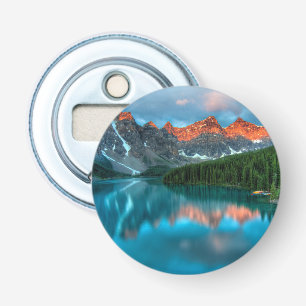 Abrebotellas Fotografía paisajística de Montaña y Lago Escénico