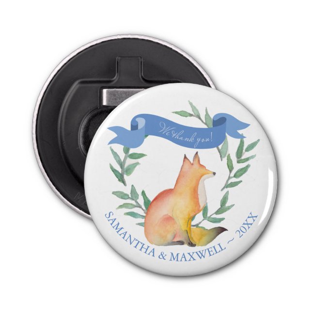 Abrebotellas Fox Magnetic Baby Shower Favor (Anverso)