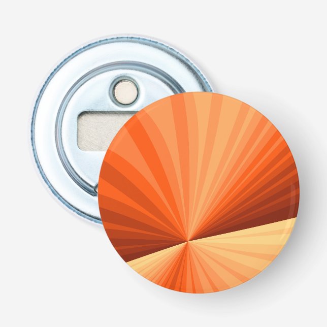 Abrebotellas Fractal gráfico de vainilla roja, Naranja abstract (Anverso)