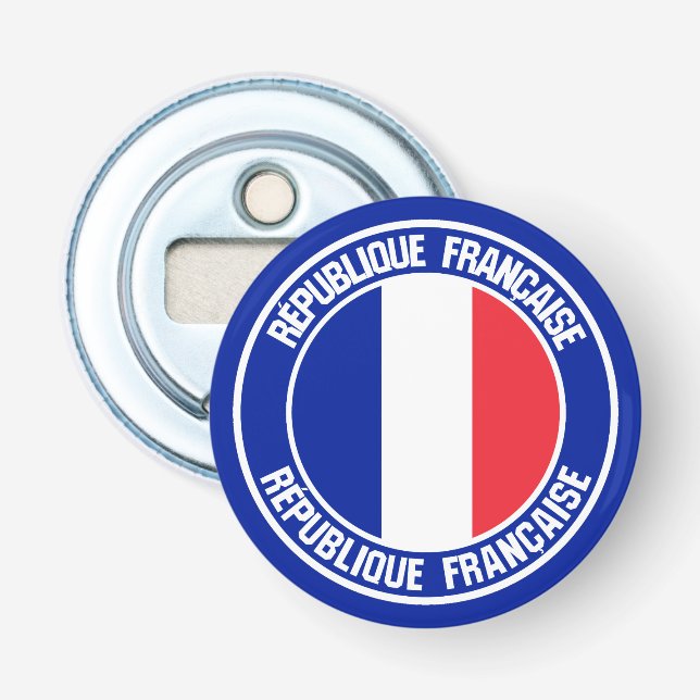 Abrebotellas Francia redonda Emblem (Anverso)