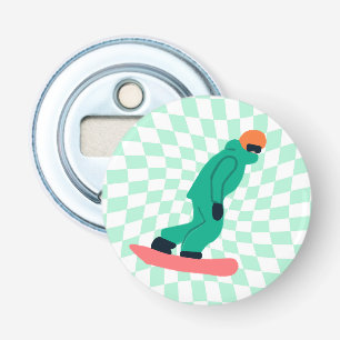 Abrebotellas Freerid Snowboarder En Green Suit Checkpoint