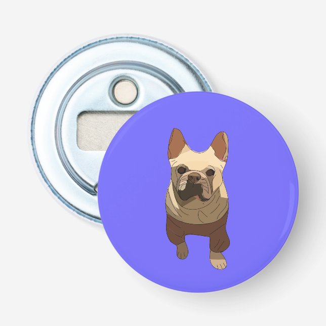 Abrebotellas French Bulldog, Lavender Purple (Anverso)
