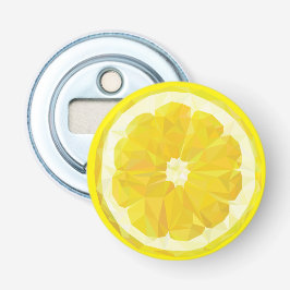 Abrebotellas Fruta de diseño geométrico de limón Slice