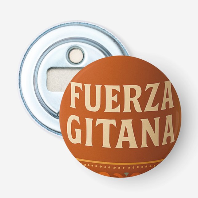 Abrebotellas “Fuerza Gitana” – Edición Raíz Gitana (Anverso)