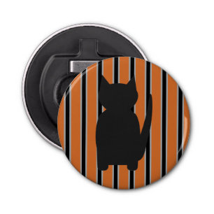 Abrebotellas Fun and Fancy Halloween Gatos de silueta negra