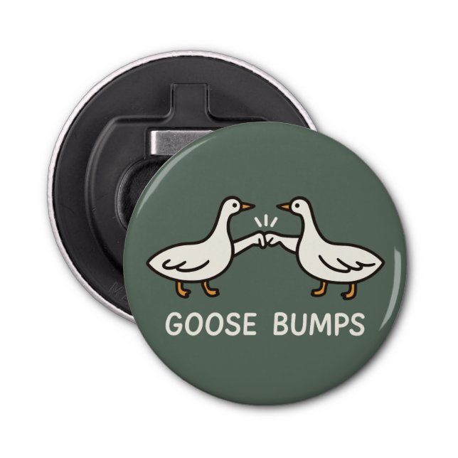 Abrebotellas Funny Goose Bump Personalizado | Fist Bump Geese A (Anverso)