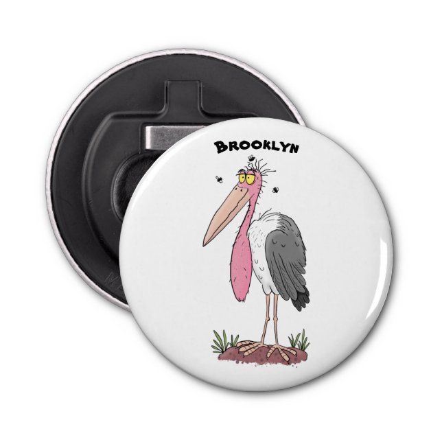 Abrebotellas Funny marabou stork personalizado (Anverso)