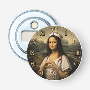 Abrebotellas Funny Mona Lisa Nurse RN & Nursing Office Decor 