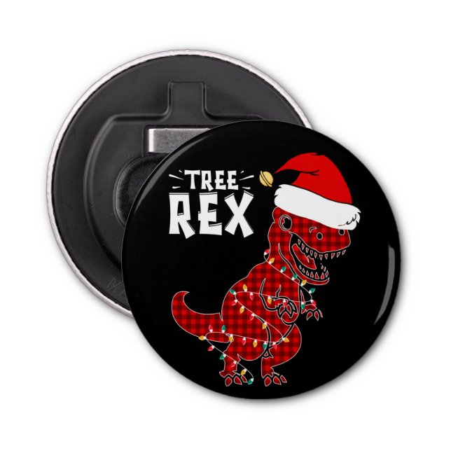 Abrebotellas Funny Navidades Dinosaur Tree Rex Bottle Opener (Anverso)