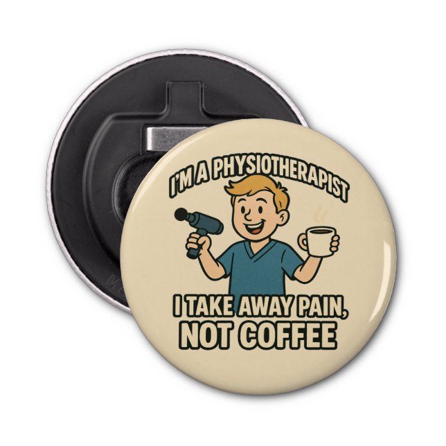 Abrebotellas Funny Physioterapeuta Coffee Lover Design (Anverso)