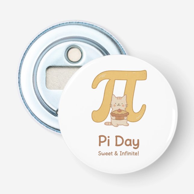 Abrebotellas Funny Pi Day Animal with Pie – Math Lover Gift (Anverso)