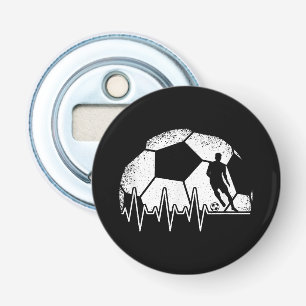Abrebotellas Funny Soccer Heartbeat Soccer Player