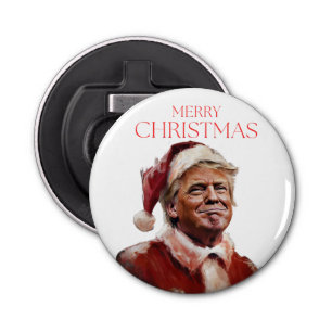 Abrebotellas Funny tarjeta de Navidades de Trump Santa Claus