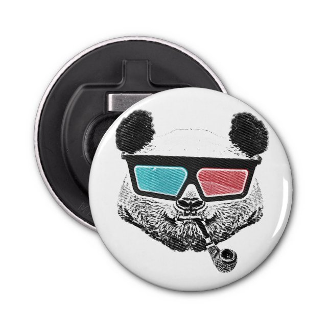 Abrebotellas Gafas 3D de panda de época (Anverso)