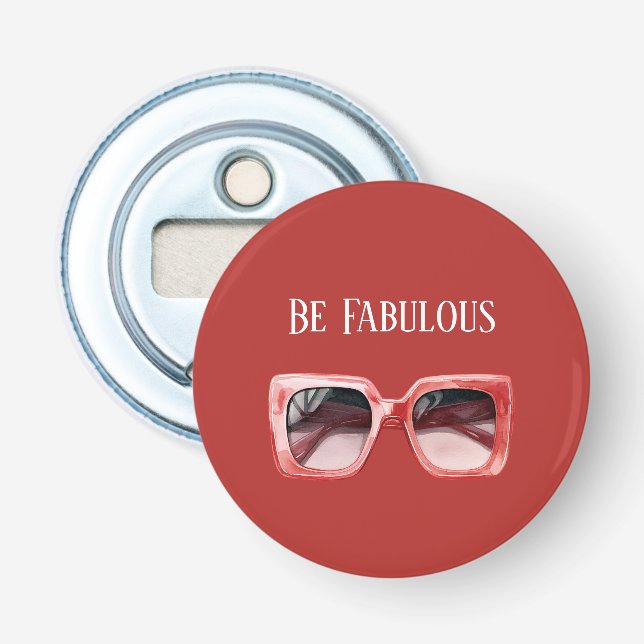 Abrebotellas Gafas de sol rojas fabulosas (Anverso)