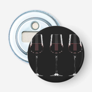 Abrebotellas Gafas de vino con vino tinto en negro