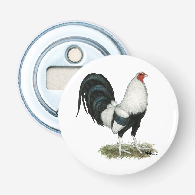 Abrebotellas Gamecock plateado (Anverso)
