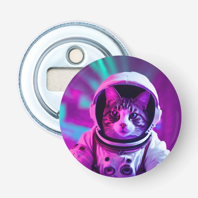 Abrebotellas gato astronauta (Anverso)