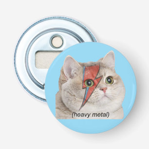 Abrebotellas Gato de Respiración Pesada Meme Rocker de Heavy Me