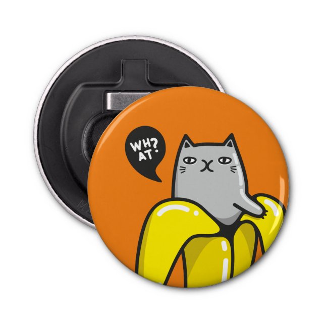 Abrebotellas Gato en banana (Anverso)