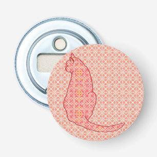 Abrebotellas Gato japonés: Batik Naranja de coral