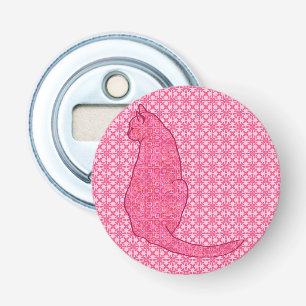 Abrebotellas Gato japonés - Batik rosa de fucsia